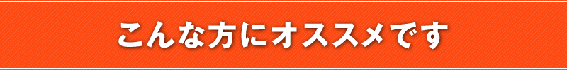 こんな方にオススメです